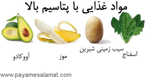 مواد غذایی حاوی پتاسیم بالا کدامند؟